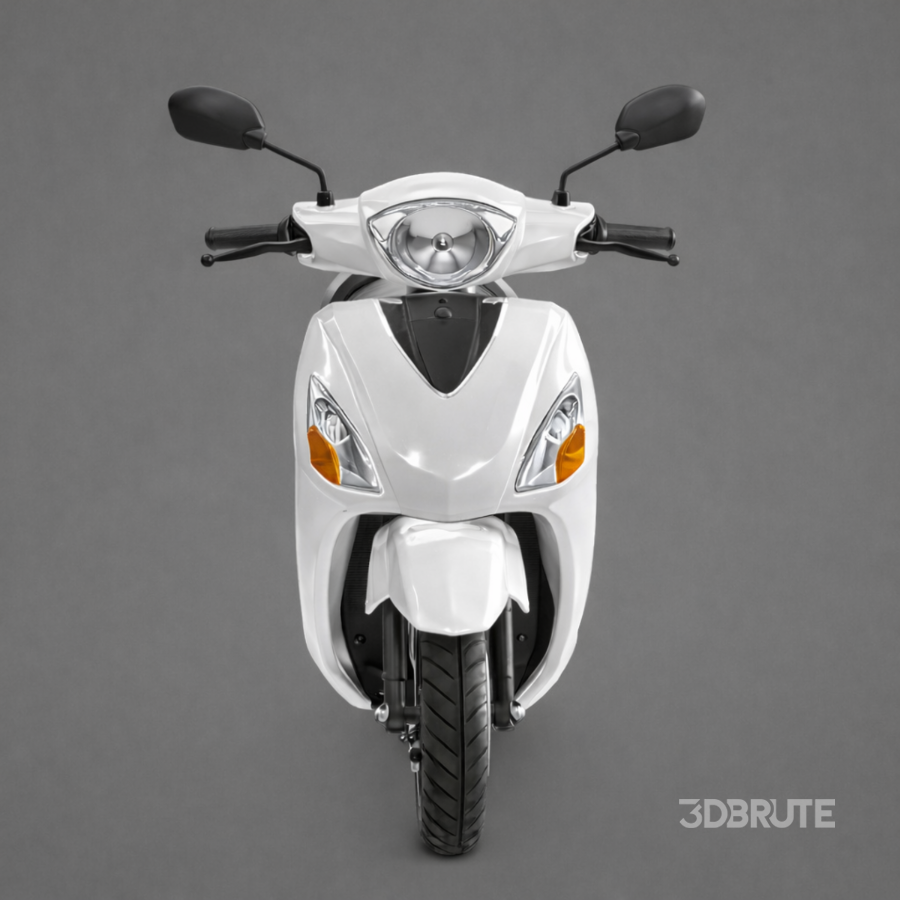 Modern White Electric Scooter Image 5
