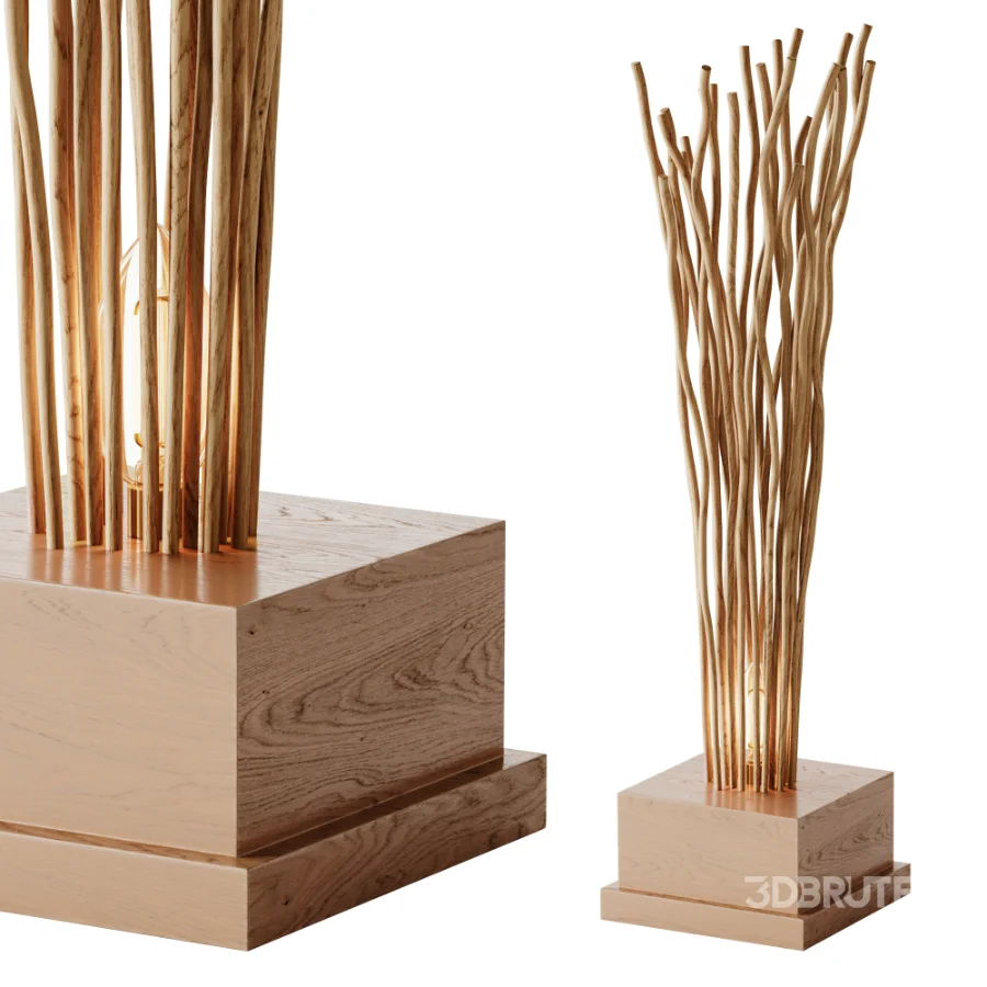 Wooden Floor Lamp 03 Image 9
