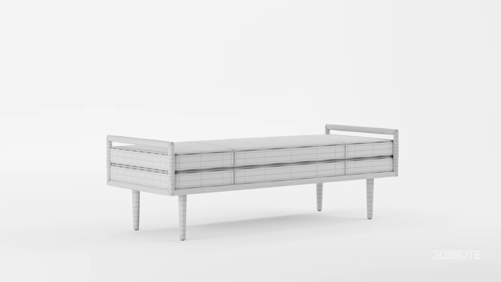West Elm Nico Leather Bench Image 9