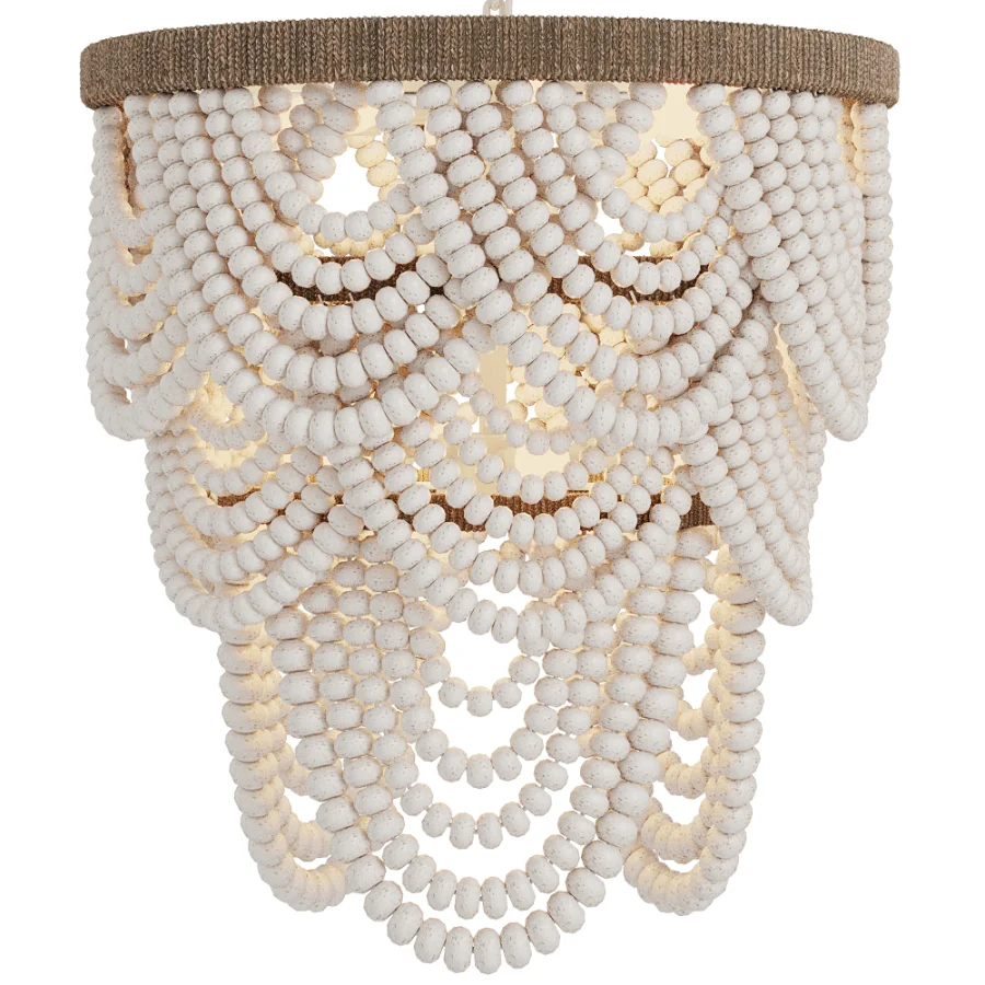 Lorelei Wood Bead Chandelier Image 4