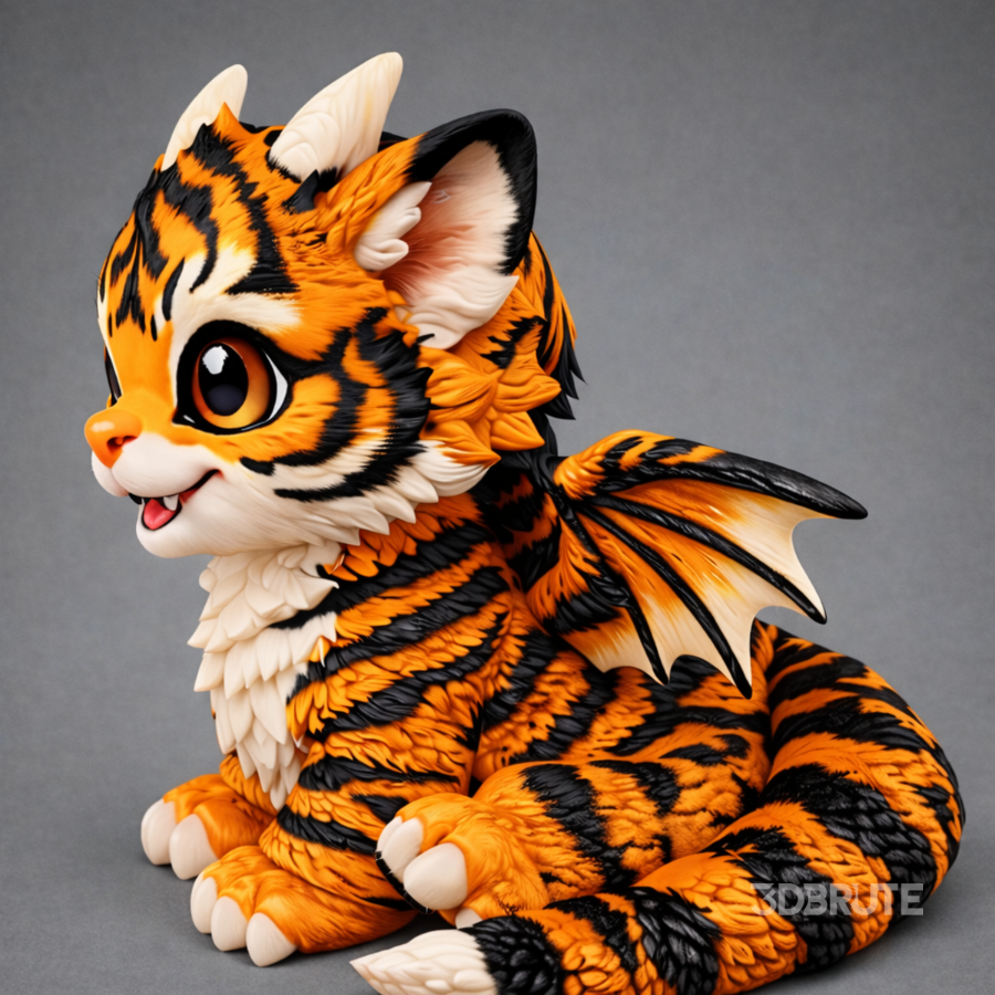 Cute Baby Tiger Dragon Image 4