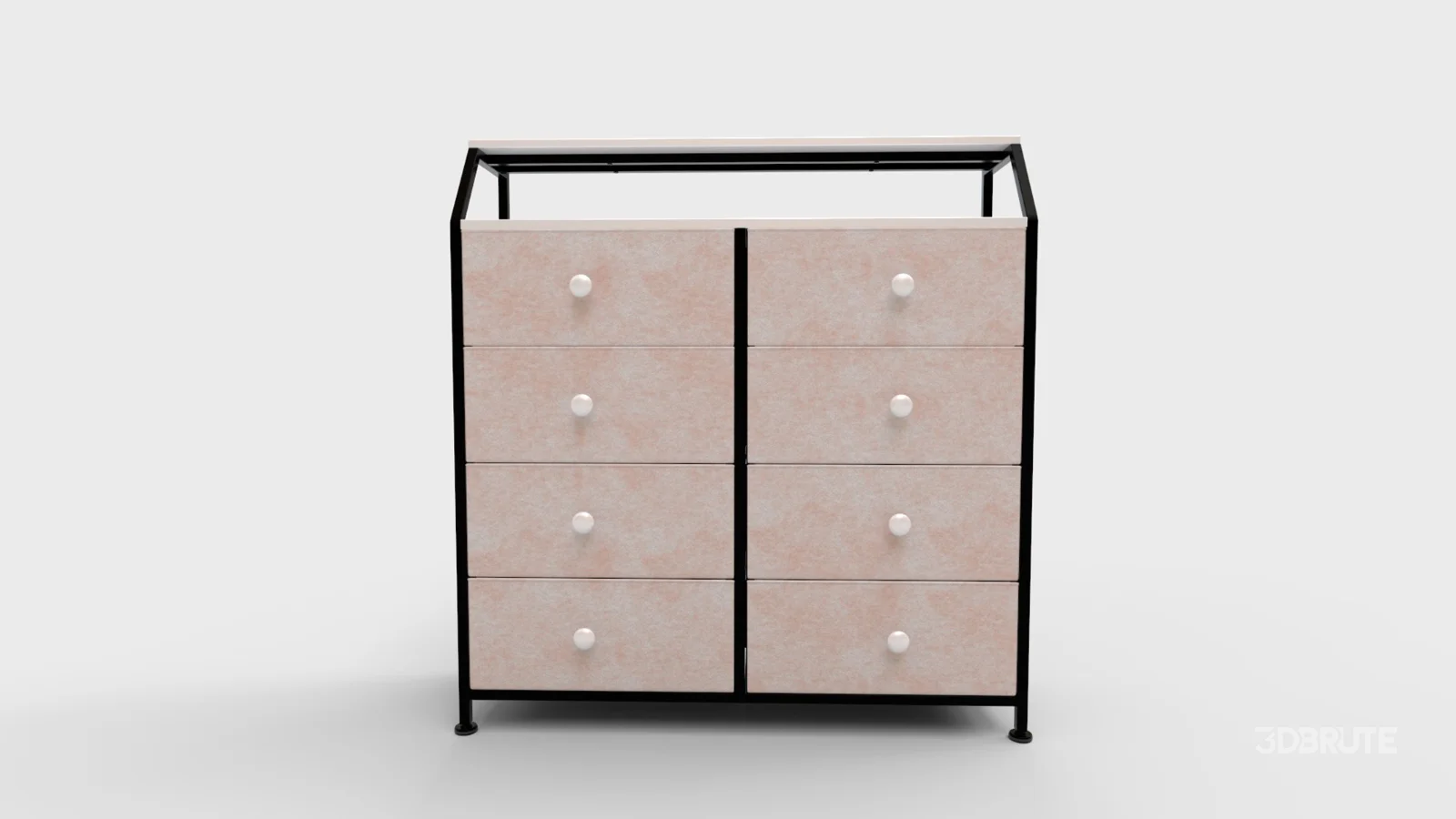 Dresser for Bedroom with Shelves Faux Leather Image 6