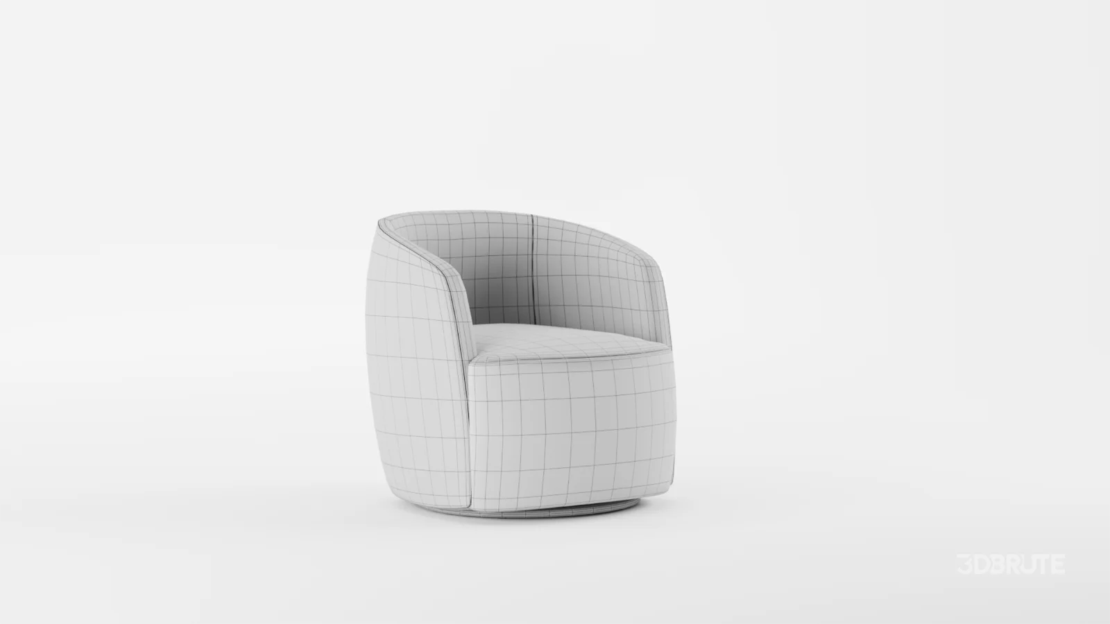 Tub Swivel Chair Navy Linen Image 10