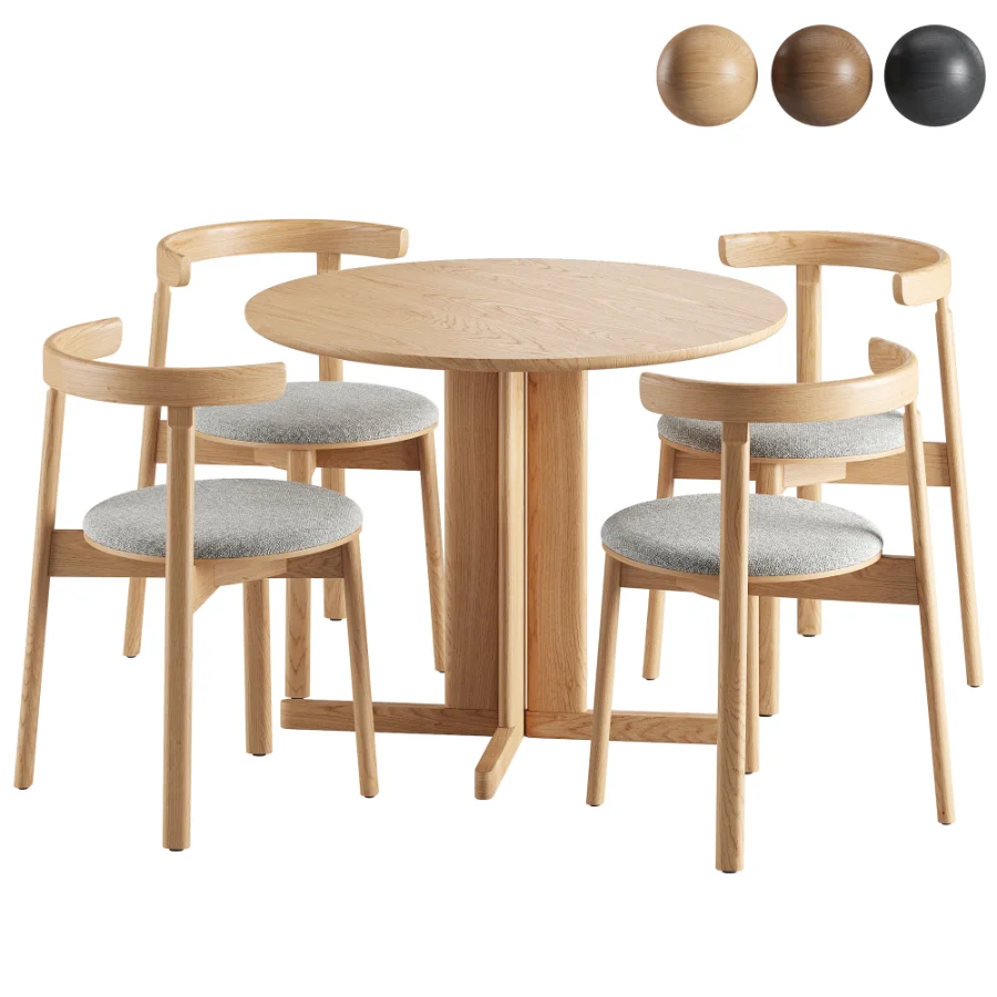 Lunar Chair Trefoil Table Image 1