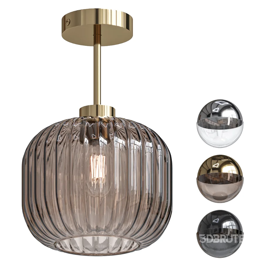 Grey Briz Ceiling Flush Fitting Light Image 2