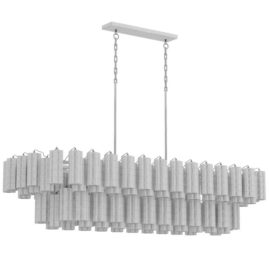 Addis Brass Linear Chandelier Image 2