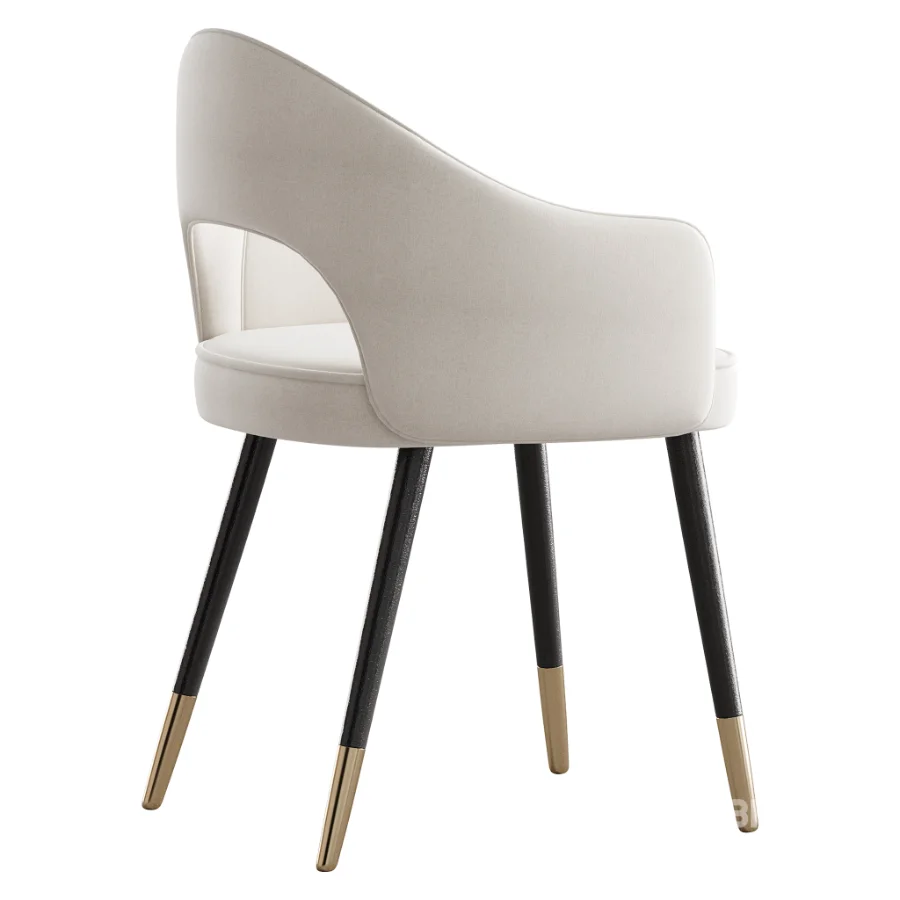 Contemporary Low Back Padded Armless Chair Image 5