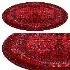 GD Vintage Oriental Round Carpet Red - Thumbnail 1
