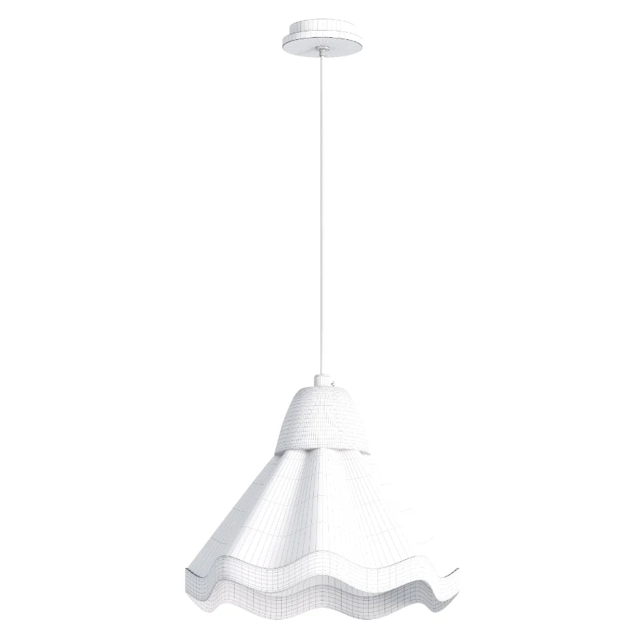 White and brown chandelier Image 1