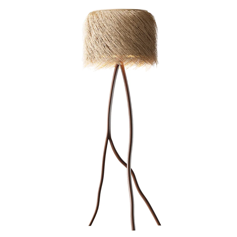 Japandi Fringe Floor Lamp Image 3