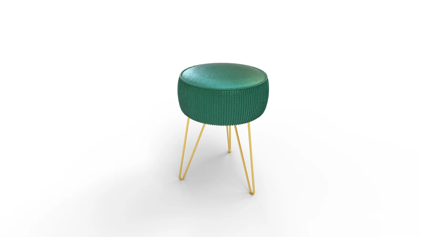 LUE BONA Pleated Vanity Stool Image 1