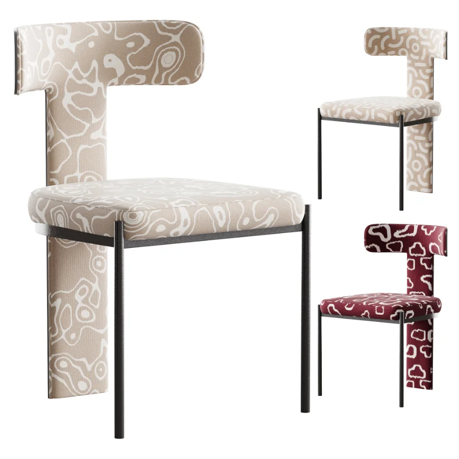 Contemporary Armless Chair with Padded Upholstery Image 1