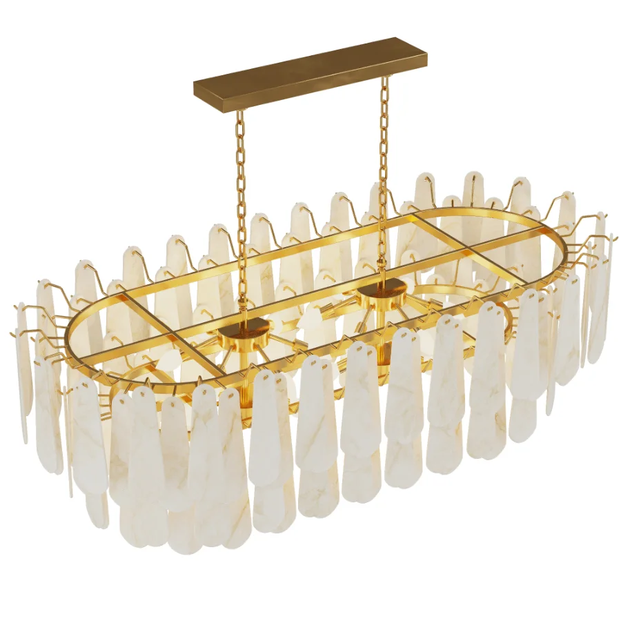 Alabaster Chandelier Pendant Light Image 5
