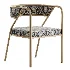 Dining Room Glam Chair Gold Legs Velvet Arm Chair - Thumbnail 1