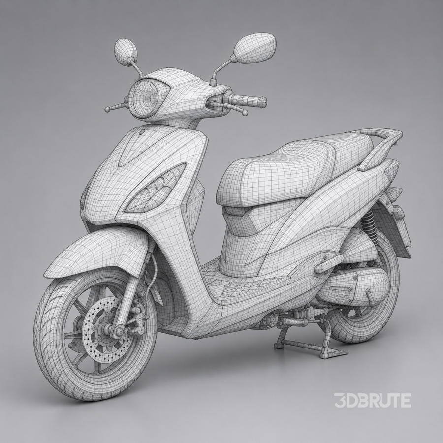 Modern White Electric Scooter Image 11