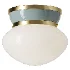 Piper Flush Mount 12 Satin Brass and Aquaverde - Thumbnail 2