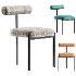 Glam Style Upholstered Dining Chair - Thumbnail 1