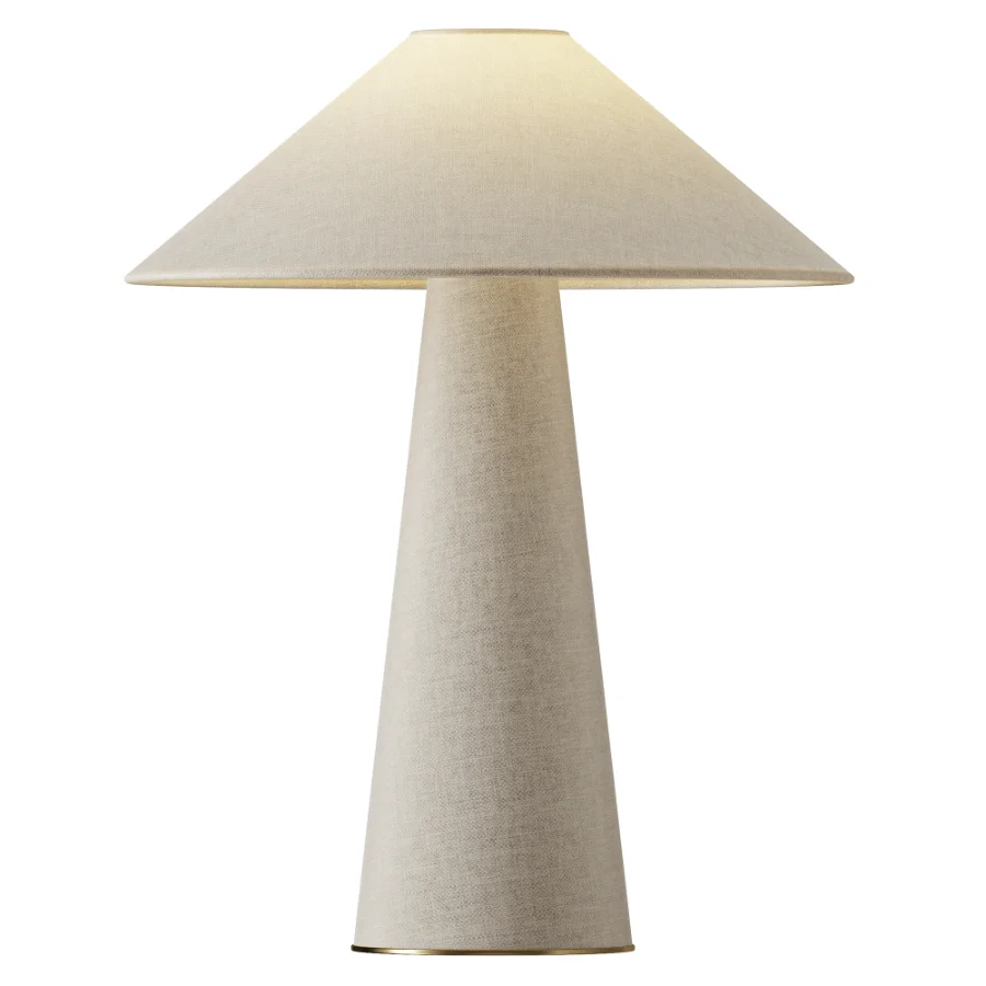 Large Ilena table lamp made of linen Image 1