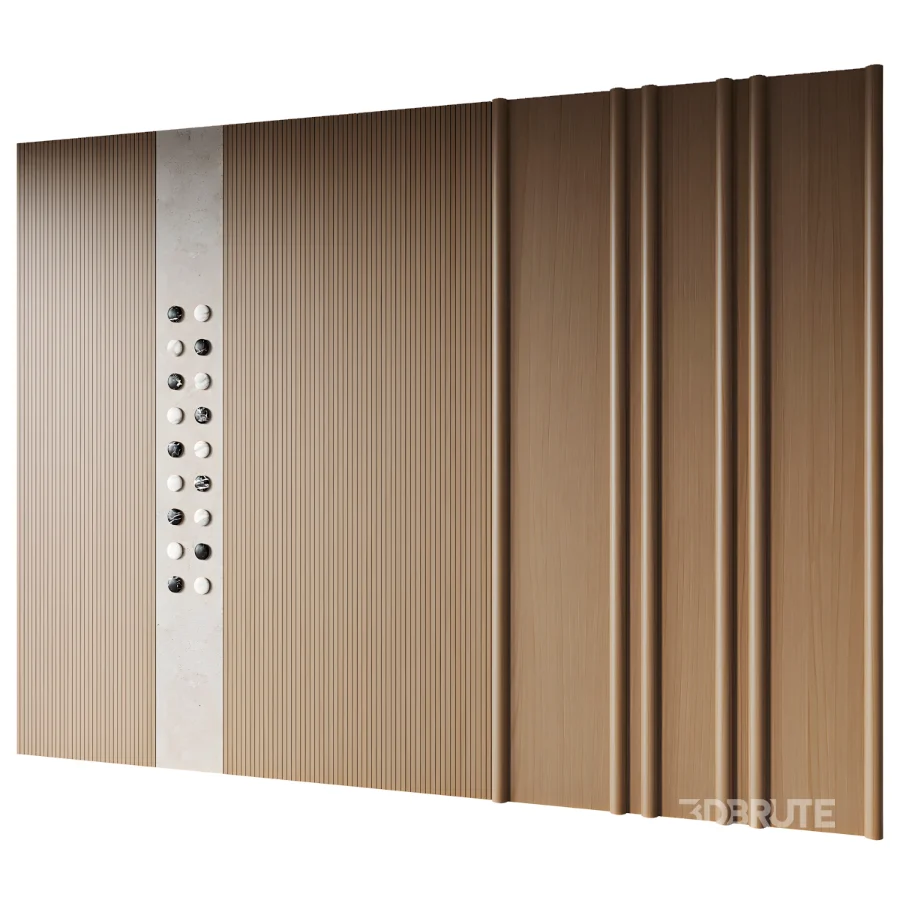 Modern Wooden Wall Panel Image 1