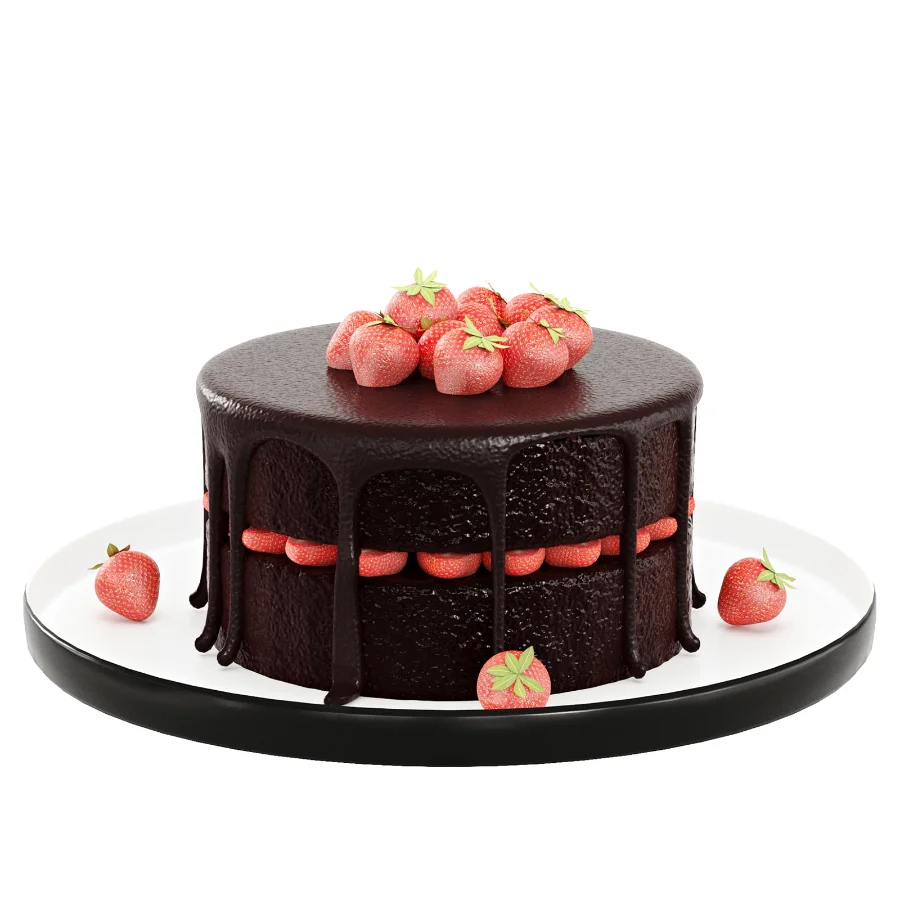Chocolate Cake With Strawberry Filling Image 1