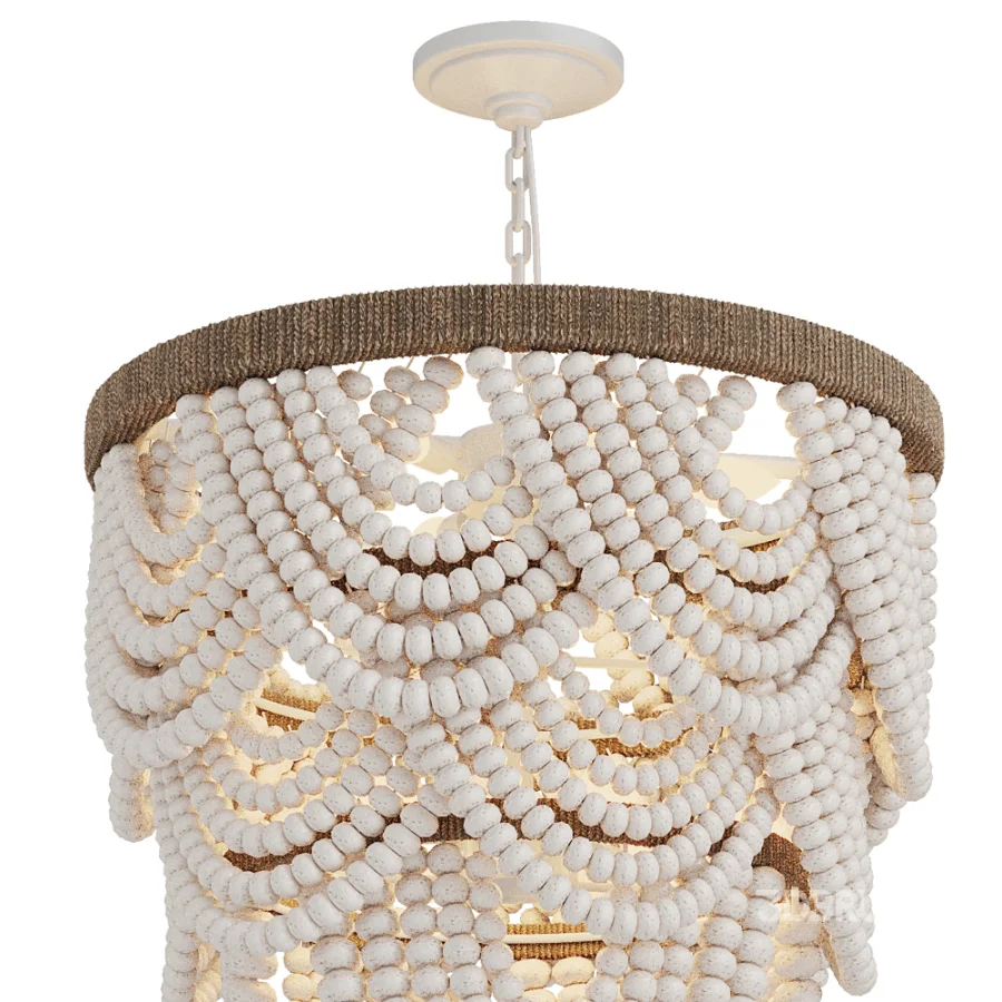 Lorelei Wood Bead Chandelier Image 3