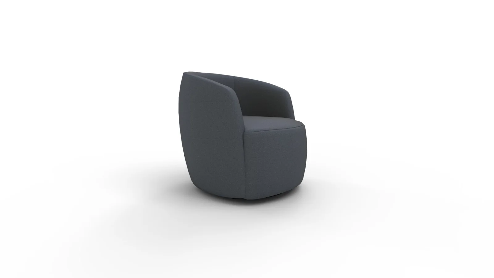 Tub Swivel Chair Navy Linen Image 4