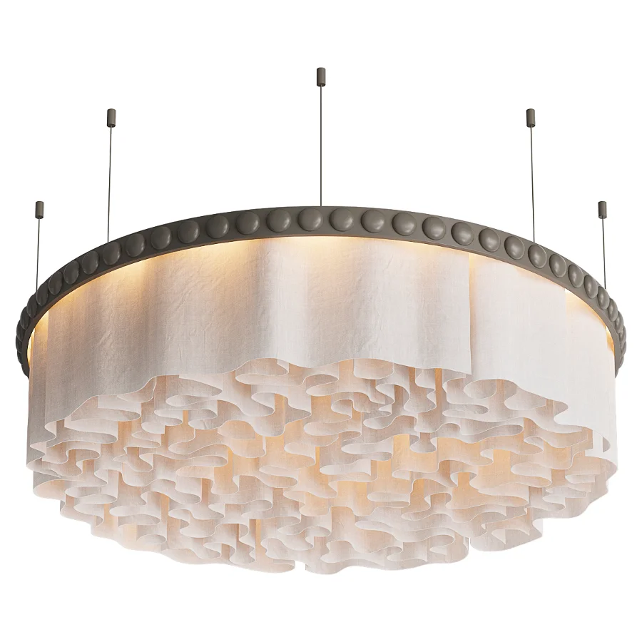 Ivory Wave Chandelier Image 1