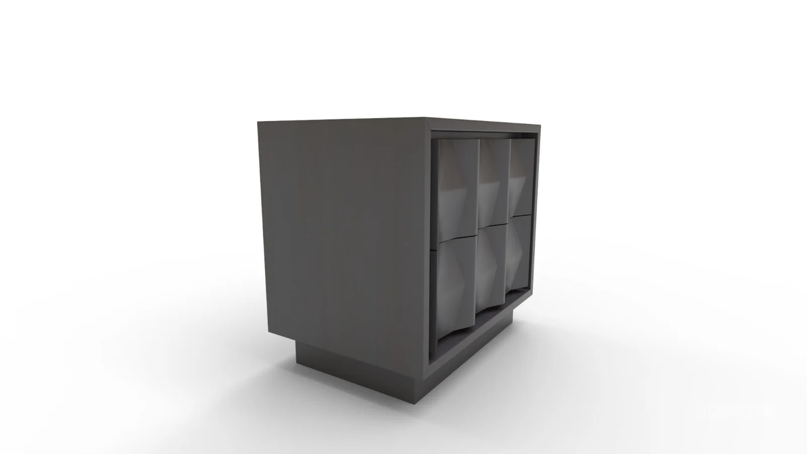 Carved Pattern Nightstand Image 2