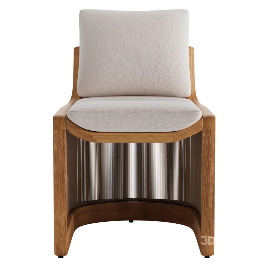RH Brera Teak Dining Side Chair Image 5