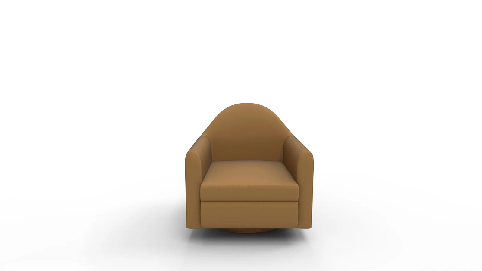 Haven Swivel Chair Poly Performance Velvet Dijon Dark Walnut Image 1