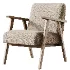 Ebbe Ecru Linen Armchair - Thumbnail 3