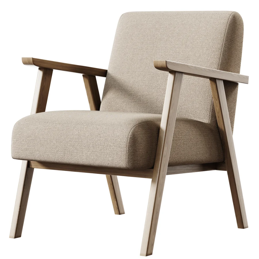Ebbe Ecru Linen Armchair Image 3