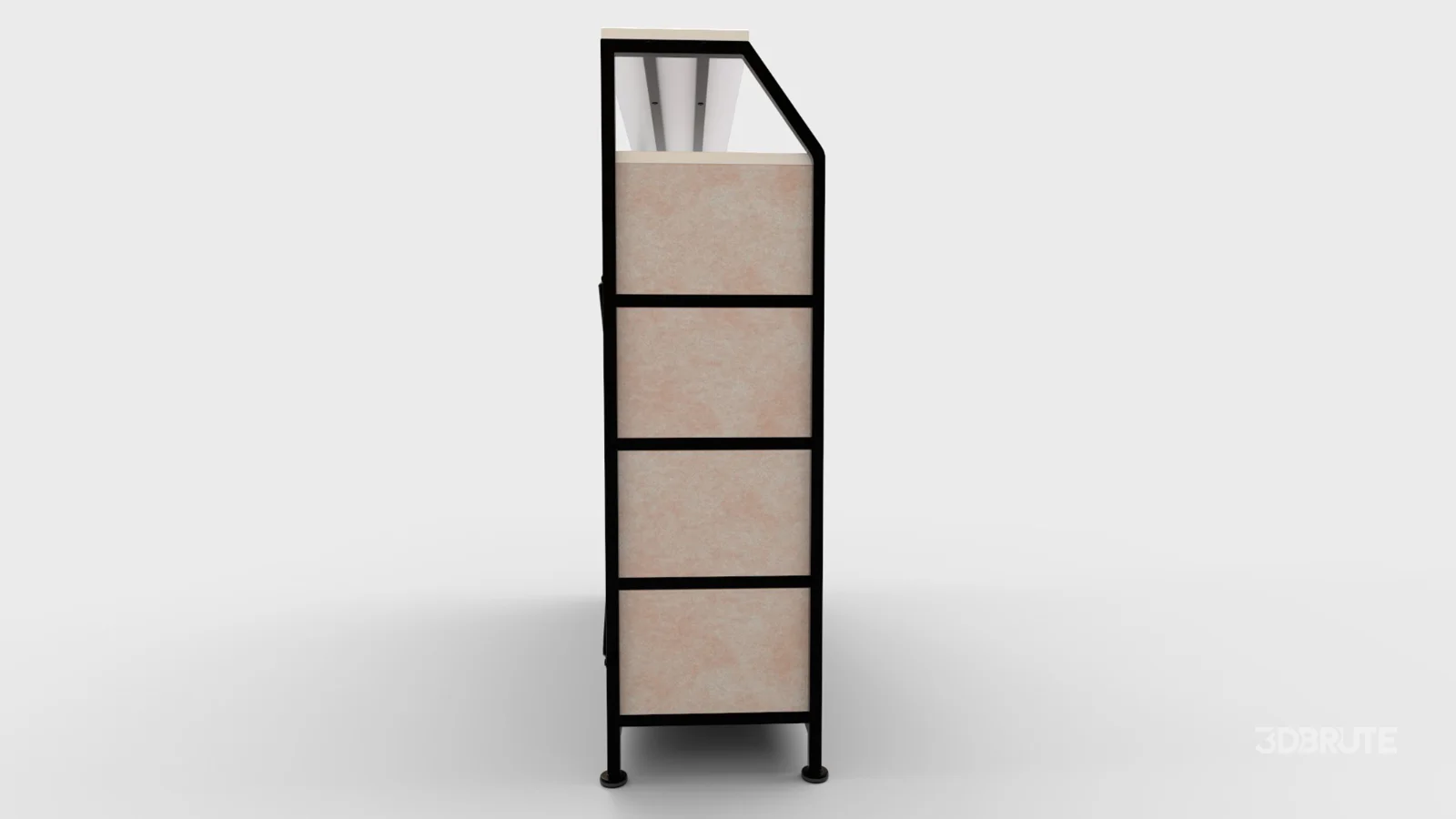 Dresser for Bedroom with Shelves Faux Leather Image 1