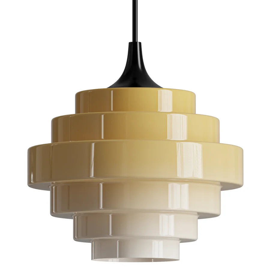 Sanenos Retro Geometric Glass Pendant Light Image 1