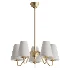 Swedish Designer Chandelier Brass Fabric Sweden 1950s - Thumbnail 2