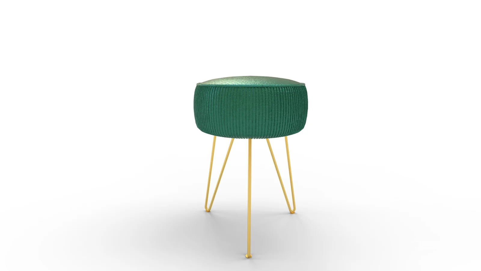 LUE BONA Pleated Vanity Stool Image 3
