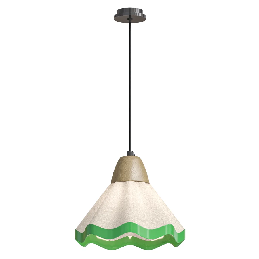 White and brown chandelier Image 2