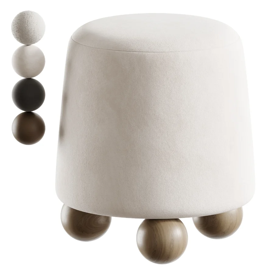 Wakonda Black pouf Image 3