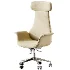 Height Brown Leather Office Chair - Thumbnail 2