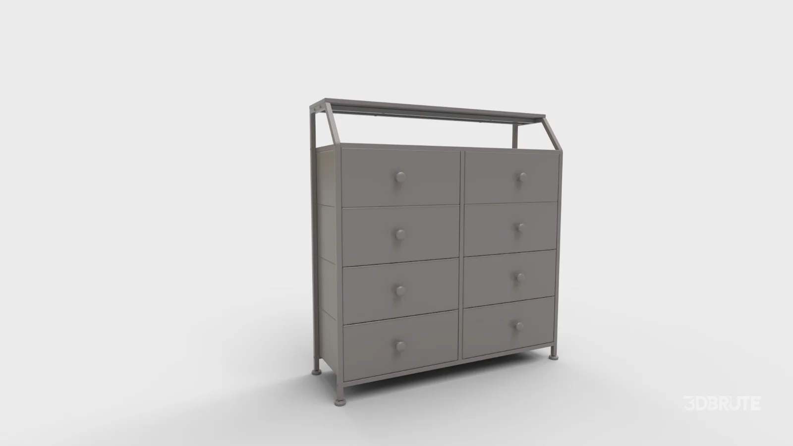 Dresser for Bedroom with Shelves Faux Leather Image 4