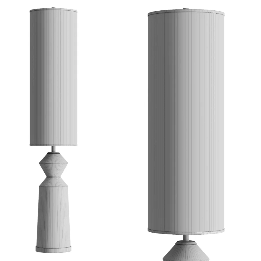 Possini Euro Taboo Faux Wood Floor Lamp Image 3