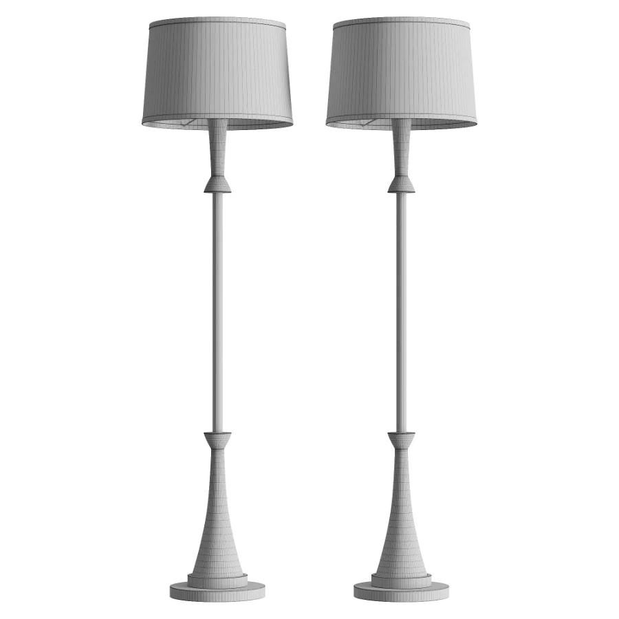 360 Lighting Karl Brushed Nickel Floor Lamp Image 3