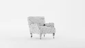 Traditional Accent Chair Denim Linen - Thumbnail 10