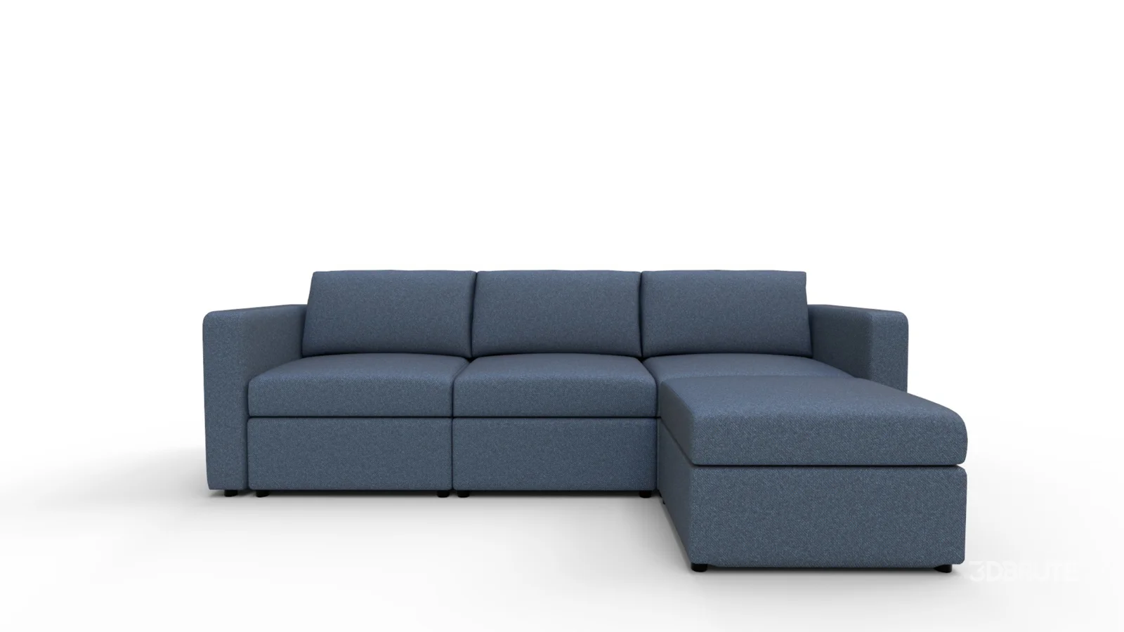 Sectional with Narrow Arm and Storage Ottoman Image 2