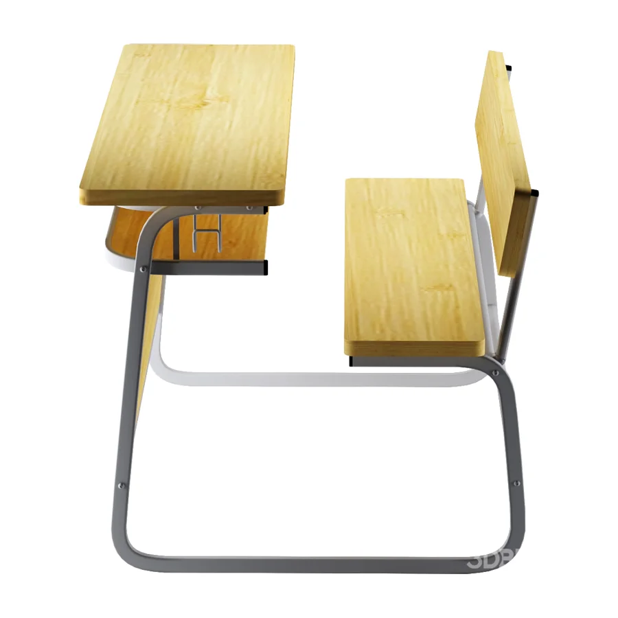 WK22 One piece long desk and chair Image 2