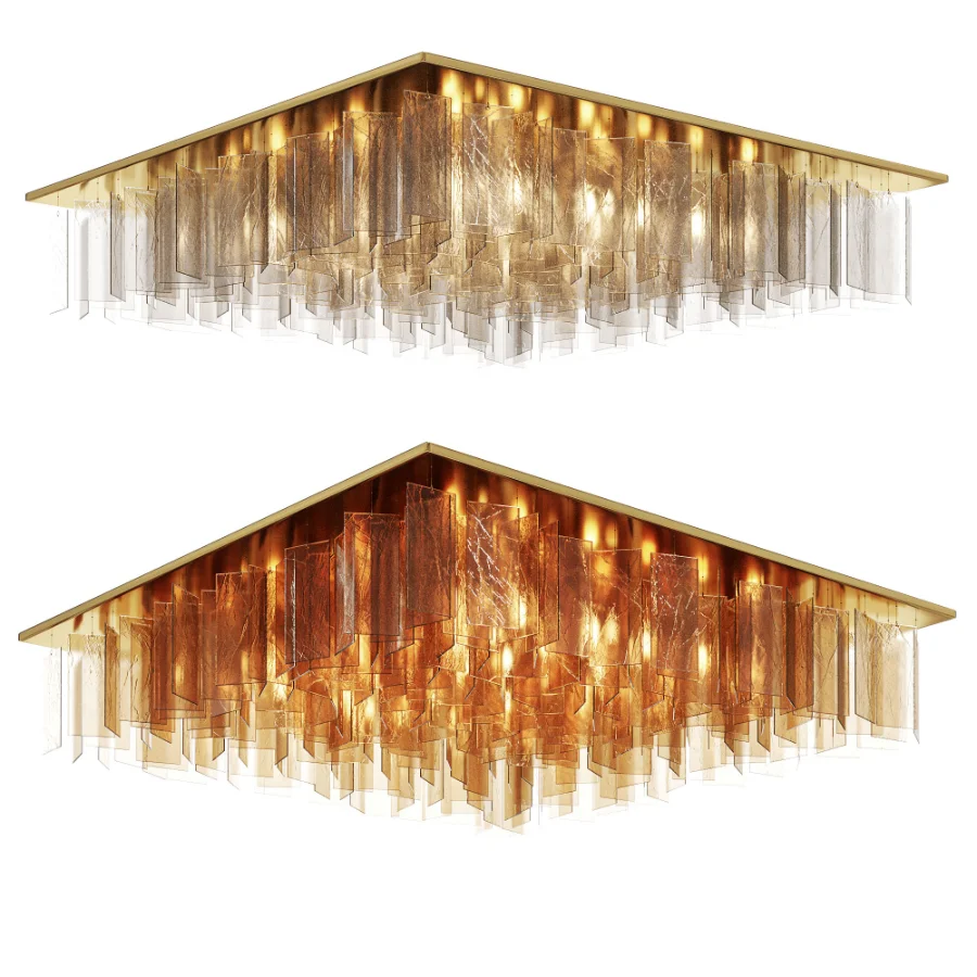 Square Propellor Cumulus White Chandelier Image 3
