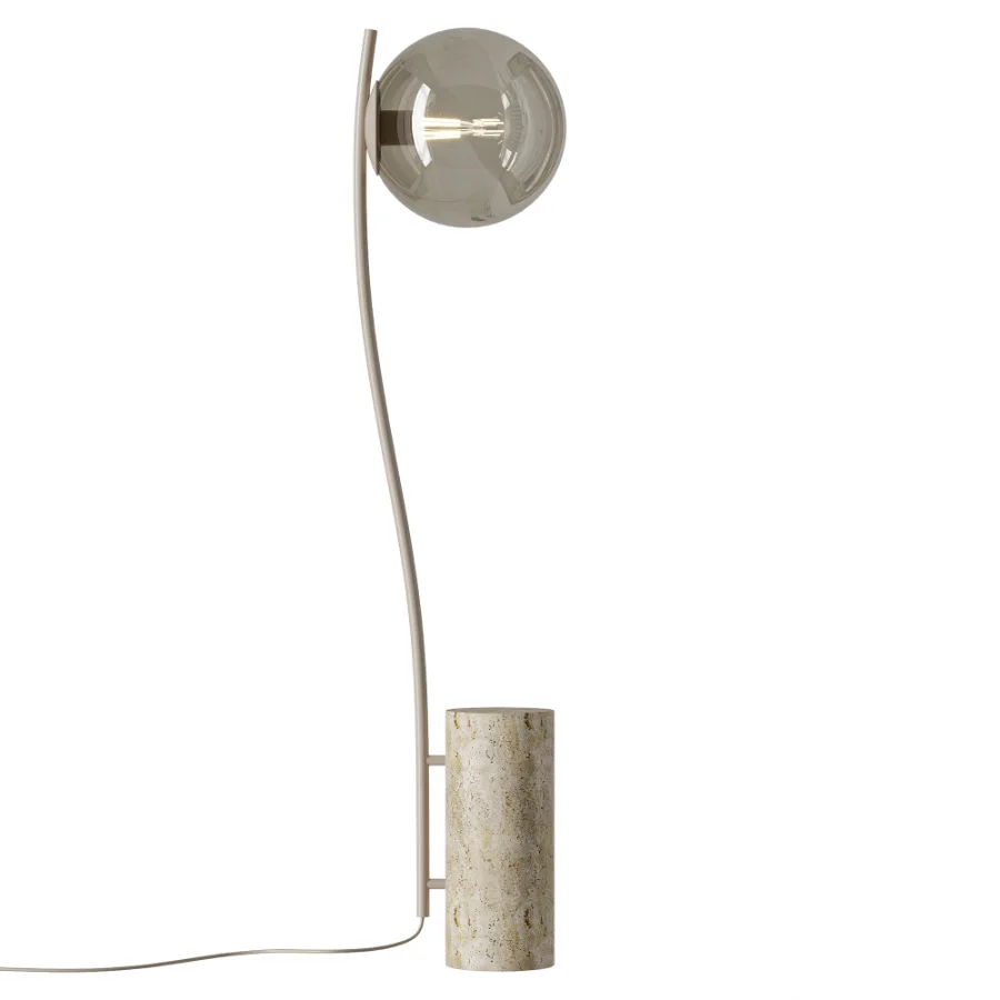 Small floor lamp Cora with travertine base Image 2