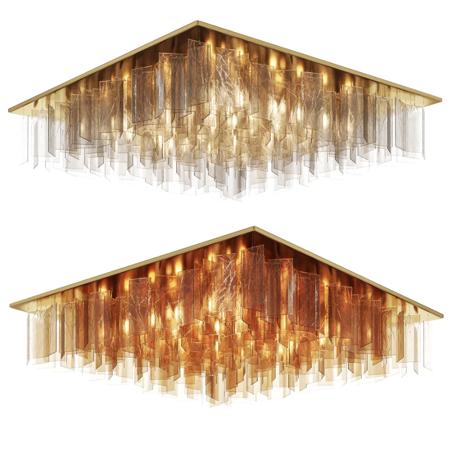 Square Propellor Cumulus White Chandelier Image 5