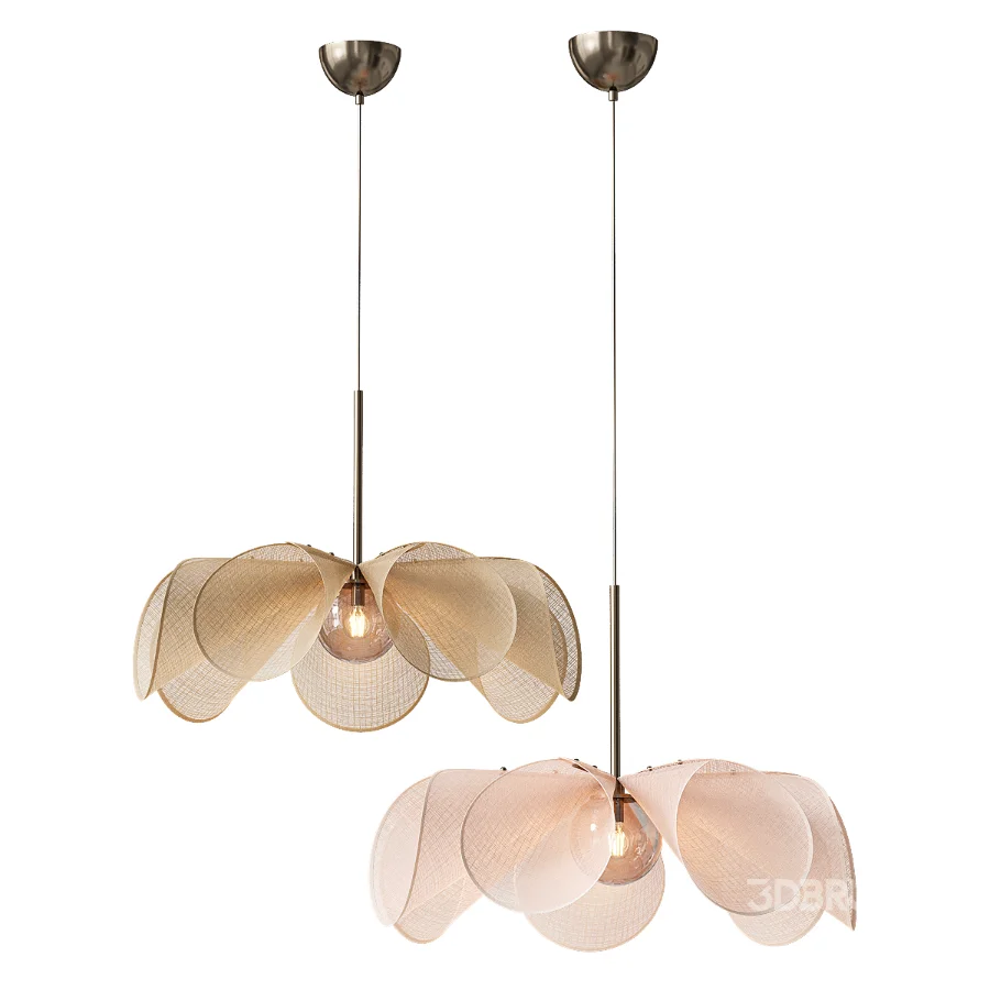 Japandi Style Flower Pendant Lamp Image 4