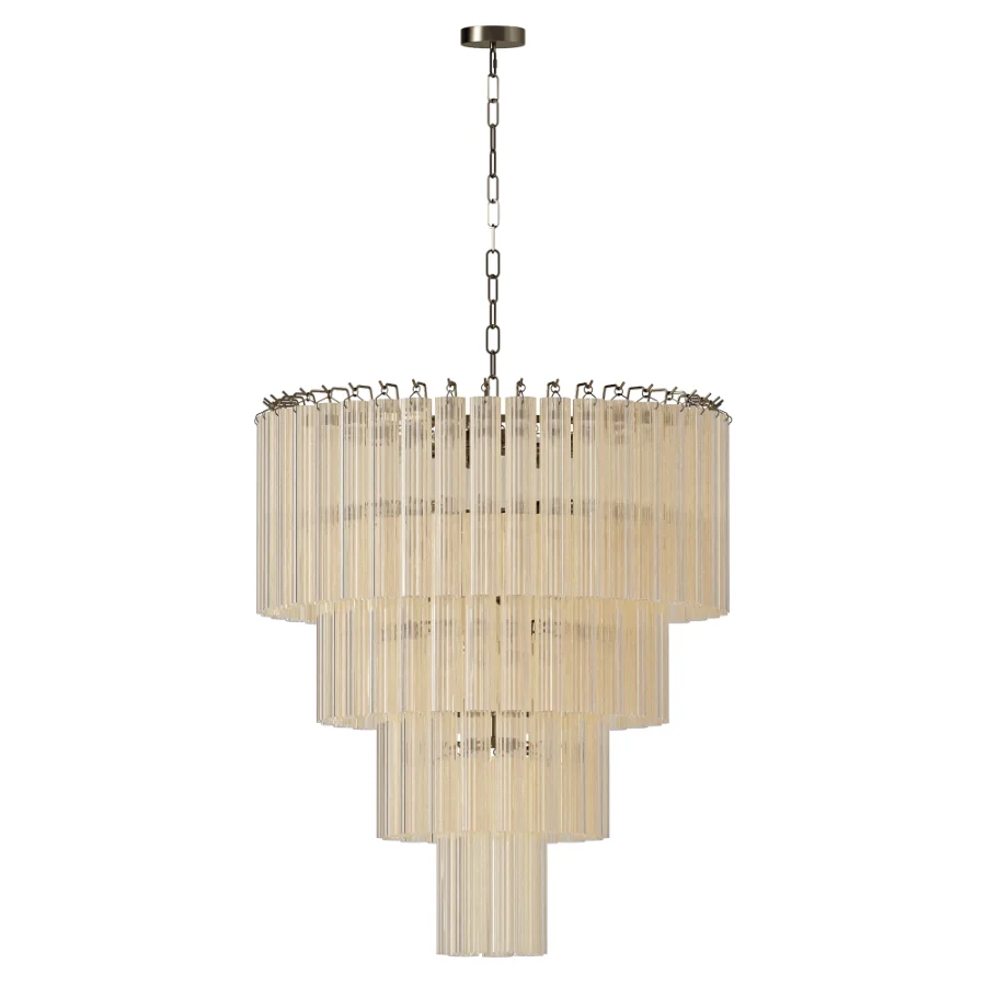Large Janae chandelier made of glass Westwing Collection Image 2